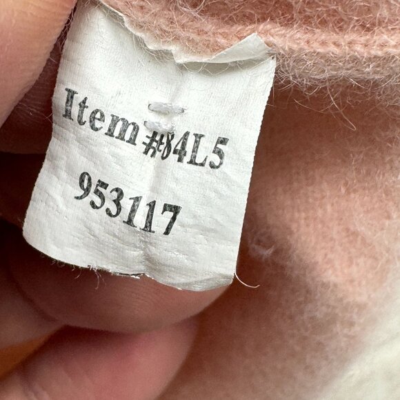 Orvis Cardigan Sweater 100% Cashmere M Pink Button-Up 3/4 Sleeves Soft & Cozy - Picture 10 of 12